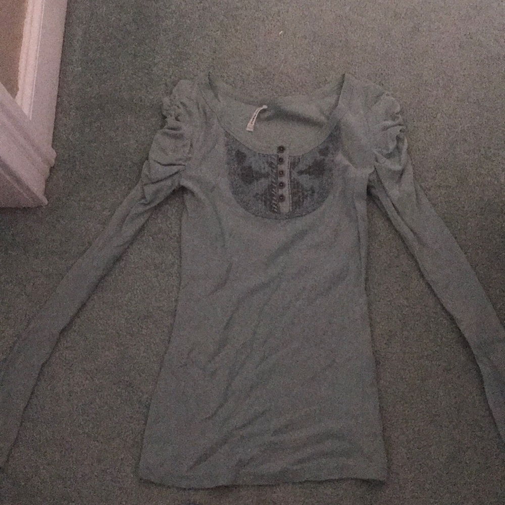 Long sleeve green shirt